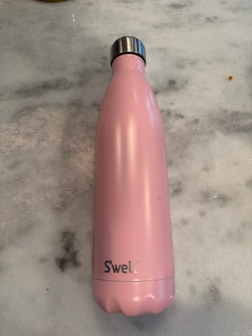 S'well Pink Insulated Stainless Bottle with Silver Cap
